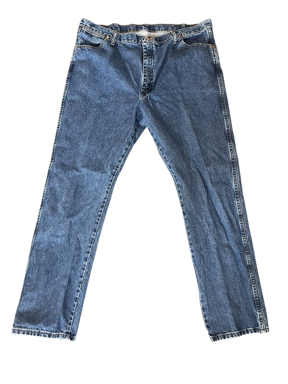 Wrangler Men’s 42x34 Classic Straight Leg Blue Jeans Denim Pants